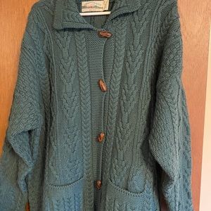 Aran Crafts Women’s XXL Dark Green Wool Sweater